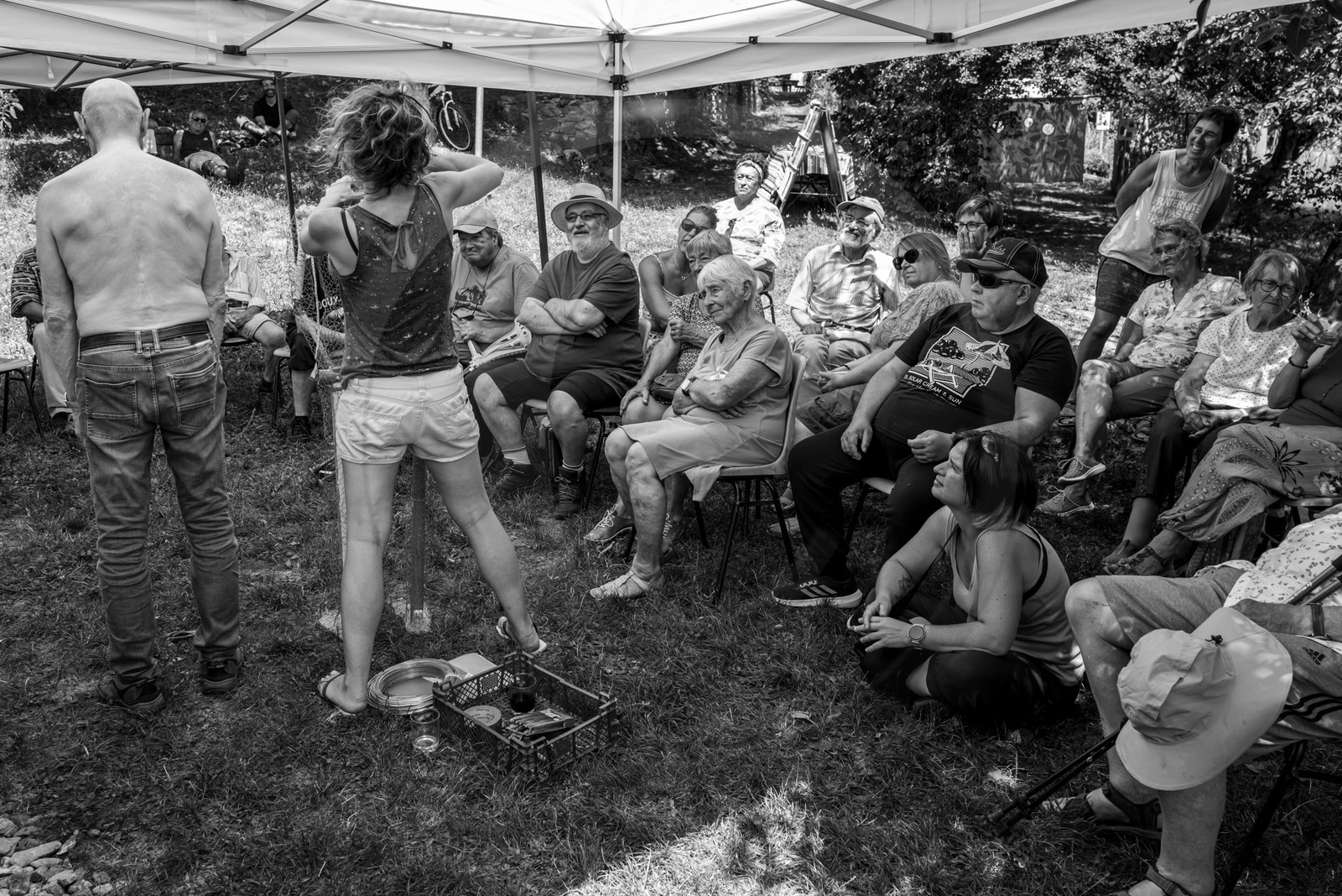 Conception et fabrication de Marcel Joli Coeur l'homme de l'Ouort, avec Barbara Fougnon, artiste plasticienne, dans le cadre de son projet de forêt d'hommes