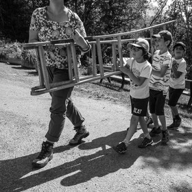Avec l'école de Saint-Bonnet