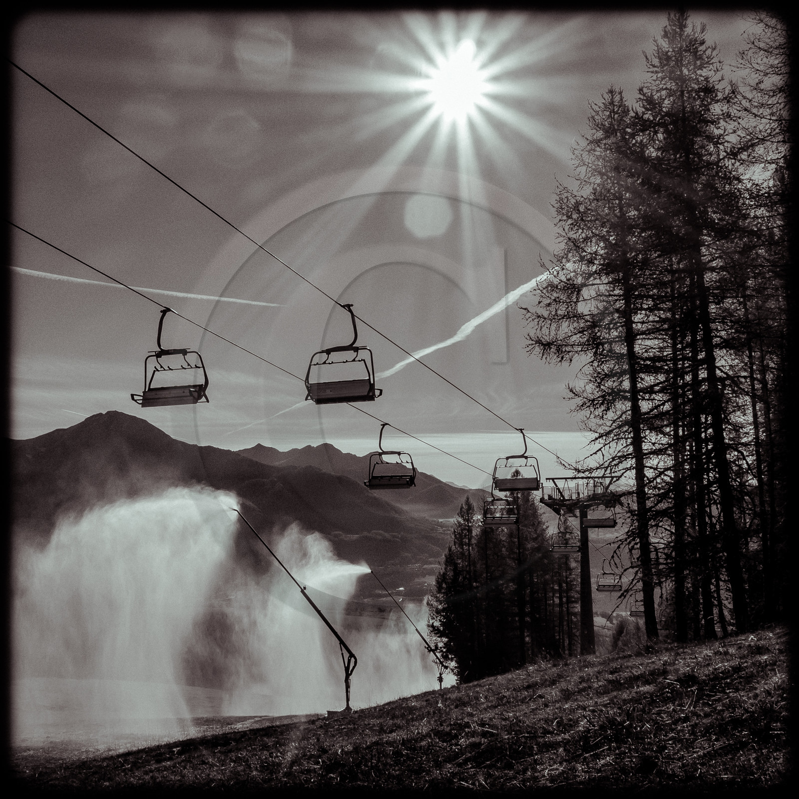 Essais de canons à neige - Chaillol