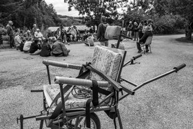 25 septembre 2024 : Promenade en joelette avec Bruno, accompagnateur en montagne et des élèves du lycée Sévigné de Gap