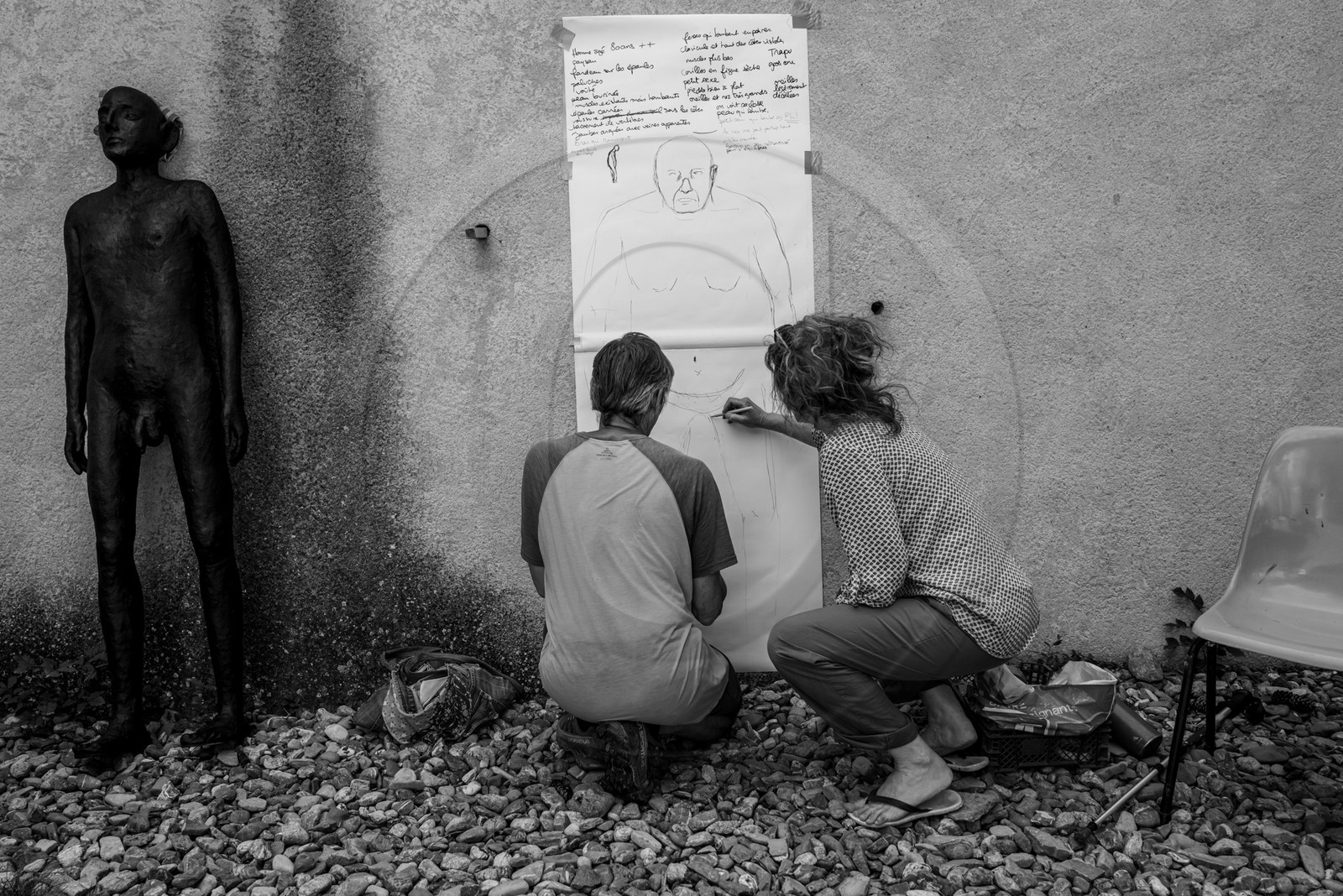 03 juillet 2024 : Création participative de L'homme de l'Ouort avec Barbara Fougnon, artiste plasticienne