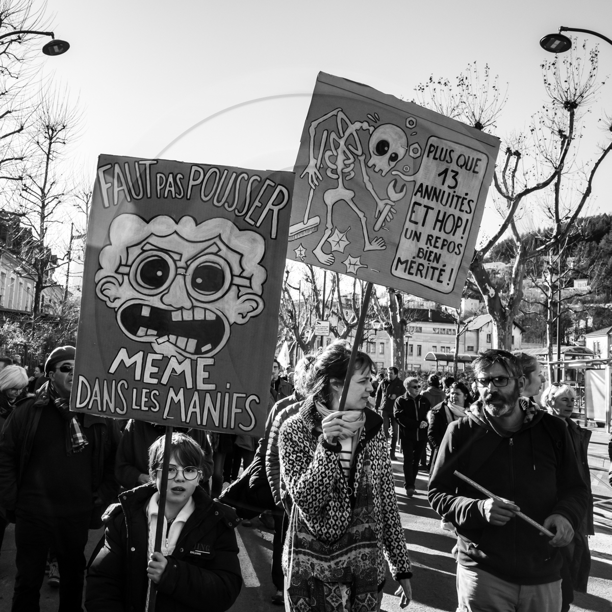 11 février 2023 : Manifestation contre la réforme des retraites à Gap (Hautes-Alpes)