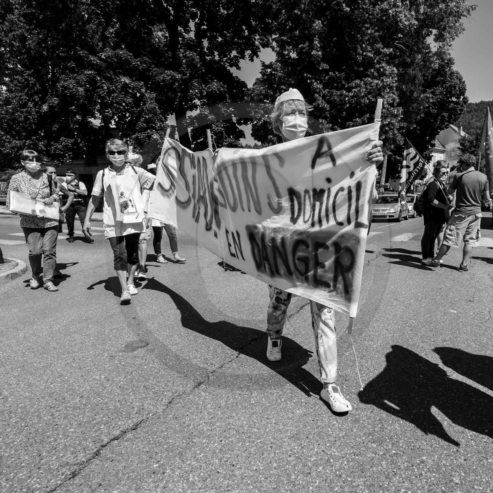 15 juin 2021 à Gap (Hautes-Alpes) : Manifestation des soignants oubliés du Ségur de la santé.