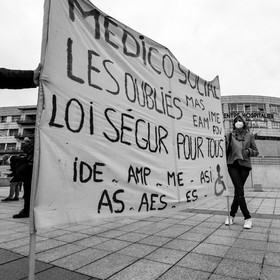 04 février 2021 à Gap (Hautes-Alpes) : Manifestation des soignants oubliés du Ségur de la santé.