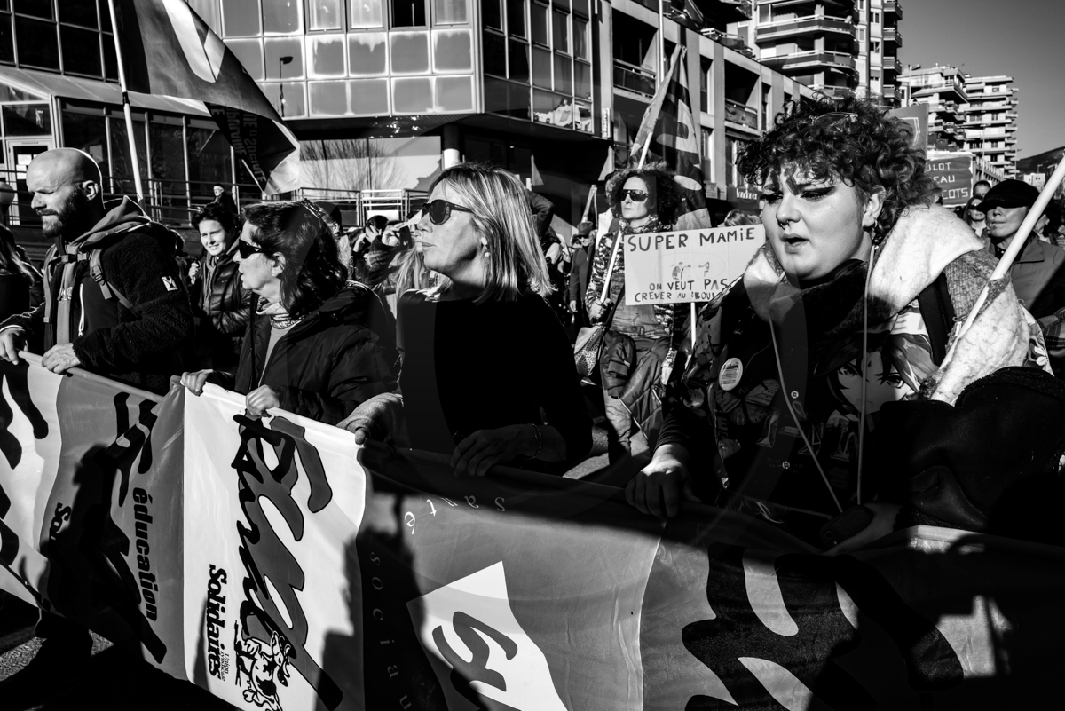 11 février 2023 : Manifestation contre la réforme des retraites à Gap (Hautes-Alpes)