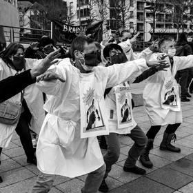 04 février 2021 à Gap (Hautes-Alpes) : Manifestation des soignants oubliés du Ségur de la santé.