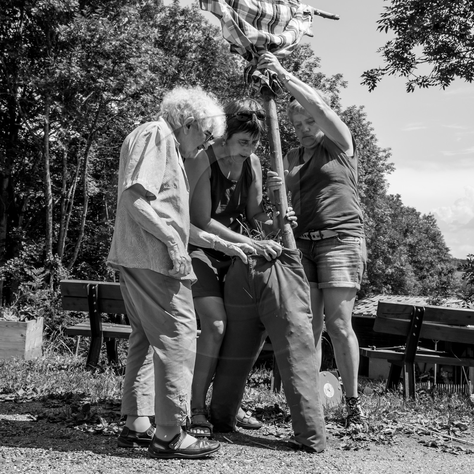 21 juin 2017 - Installation des épouvantails