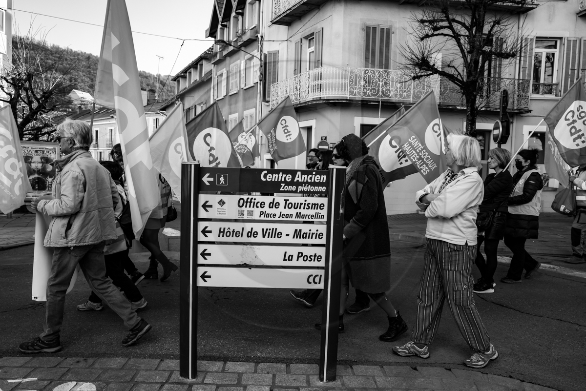 16 février 2023 : Manifestation contre la réforme des retraites à Gap (Hautes-Alpes)