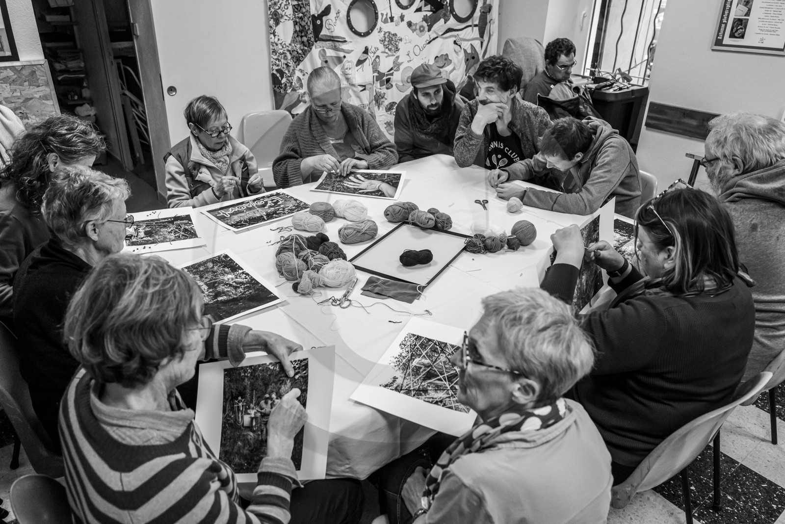 Broderies sur les photographies de Denis Lebioda, jeux, panneaux mon livre préféré, voyage en amérique latine de Claudine et Denis Meyer
