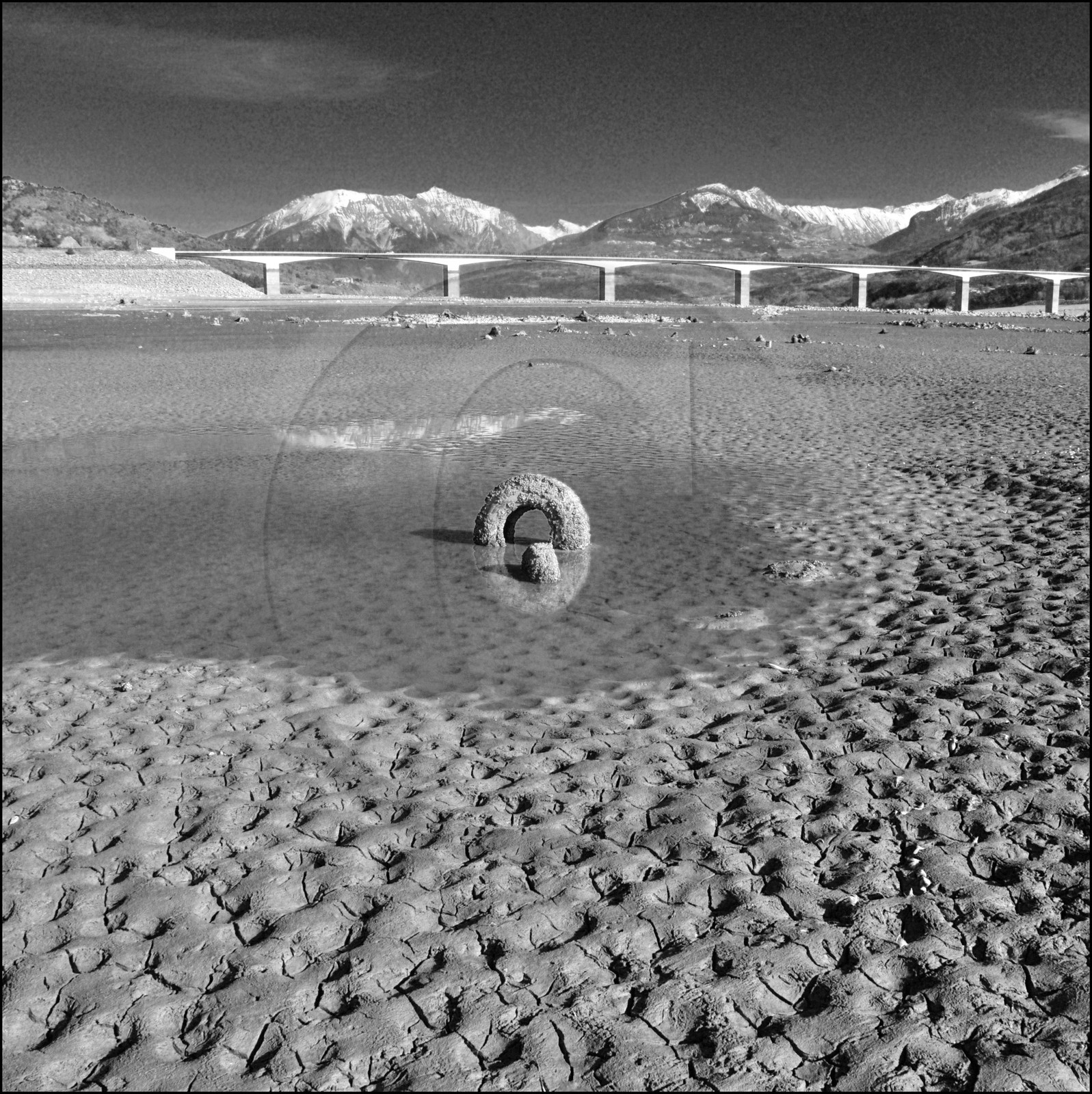 Serre-Ponçon, basses eaux