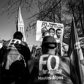 11 février 2023 : Manifestation contre la réforme des retraites à Gap (Hautes-Alpes)