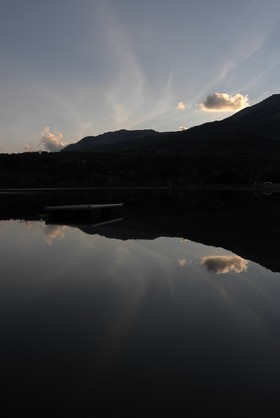 Le plan d'eau du Champsaur à Saint-Julien en Champsaur (Hautes-Alpes)