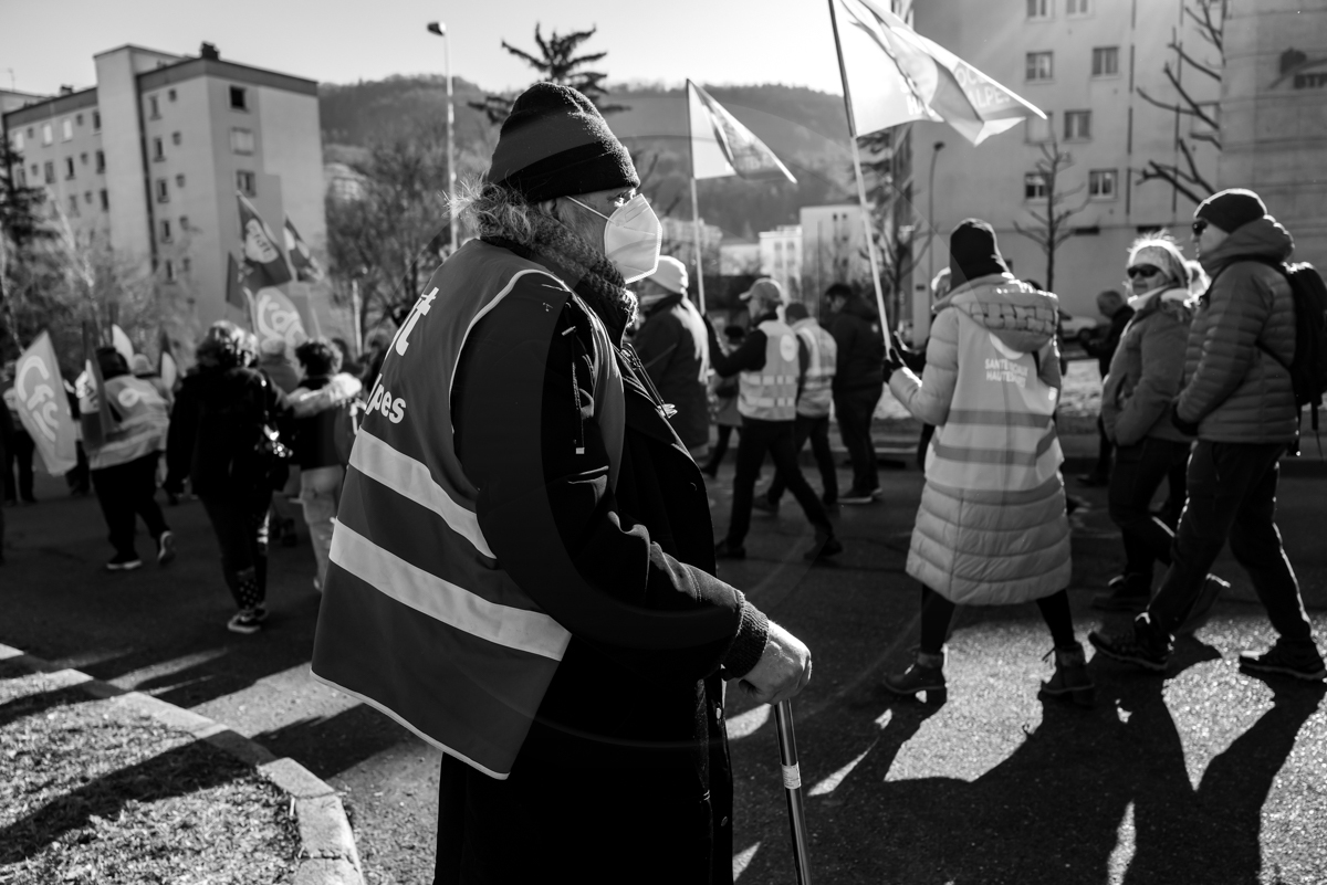 31 janvier 2023 : Manifestation contre la réforme des retraites. Plus de 4000 personnes dans les rues de Gap (Hautes-Alpes).