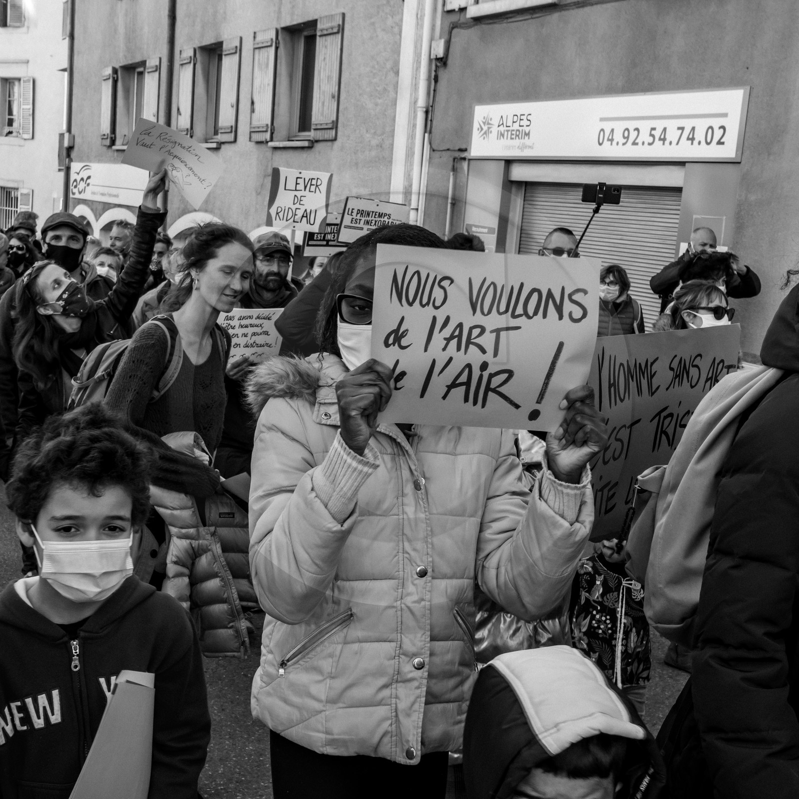 21 mars 2021 - Gap - Mobilisation pour la réouverture des lieux culturels