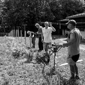14 juin 2017 - Pose de la clôture