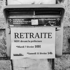 11 février 2023 : Manifestation contre la réforme des retraites à Gap (Hautes-Alpes)