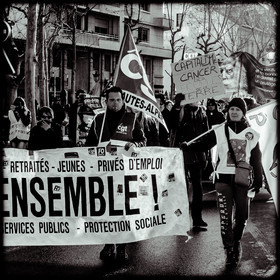 Manifestation à Gap le 12 décembre 2019.