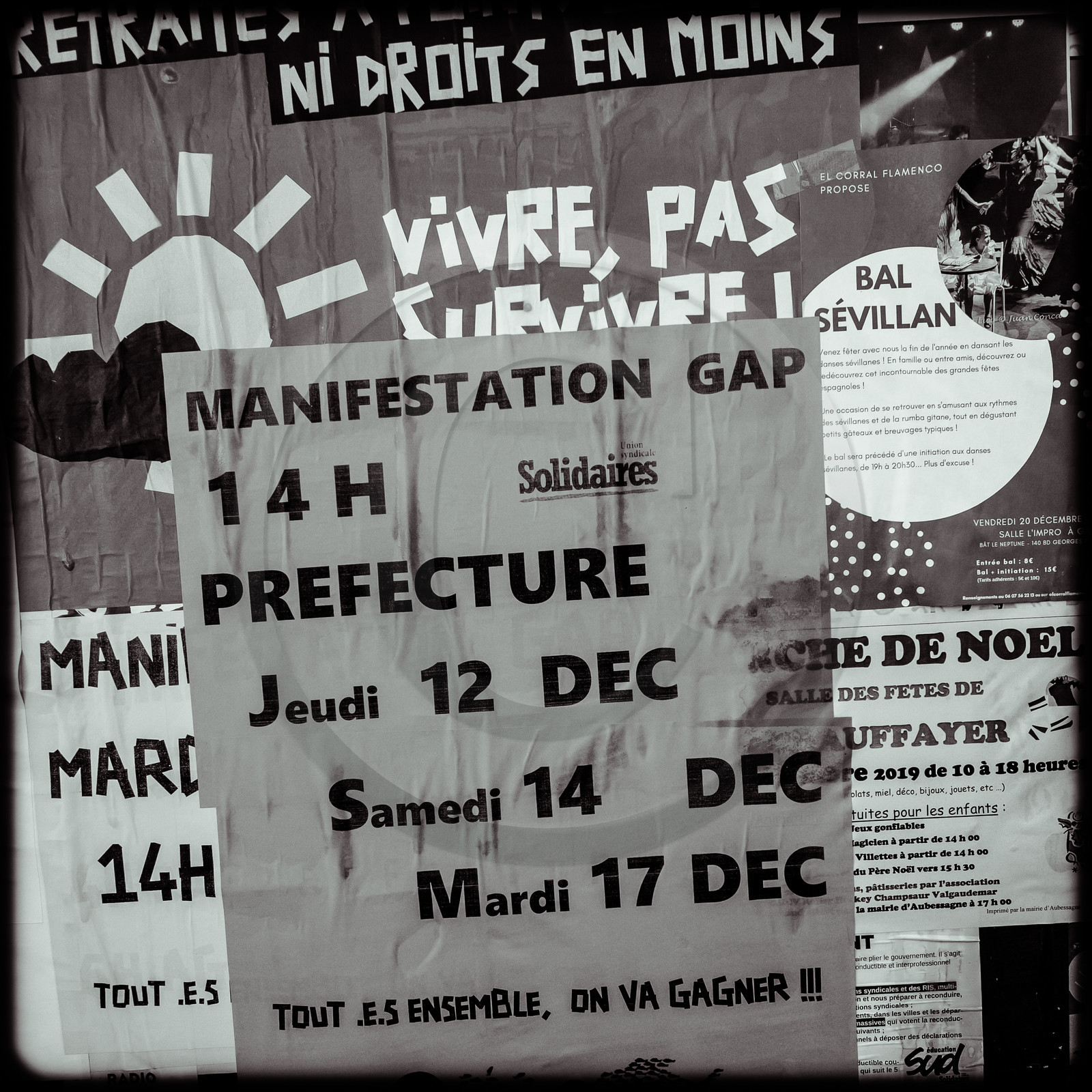 Manifestation à Gap le 12 décembre 2019.