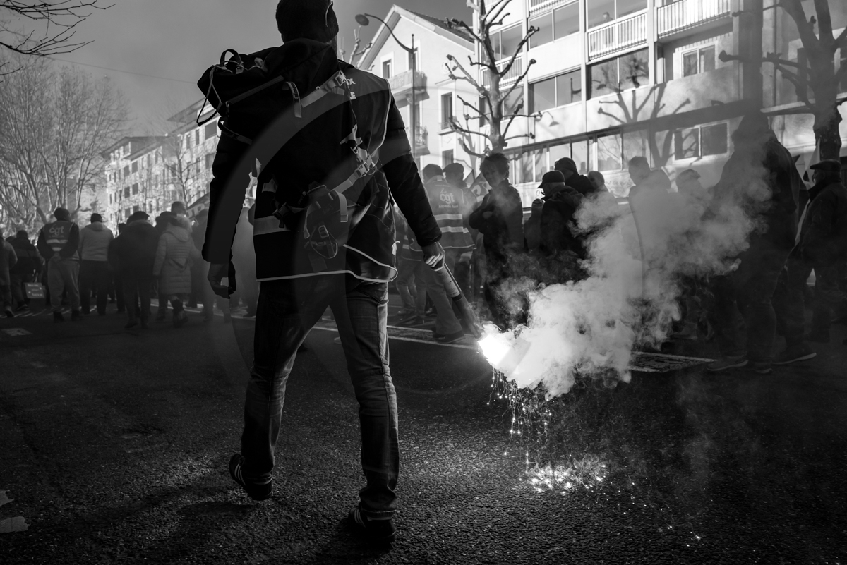 31 janvier 2023 : Manifestation contre la réforme des retraites. Plus de 4000 personnes dans les rues de Gap (Hautes-Alpes).