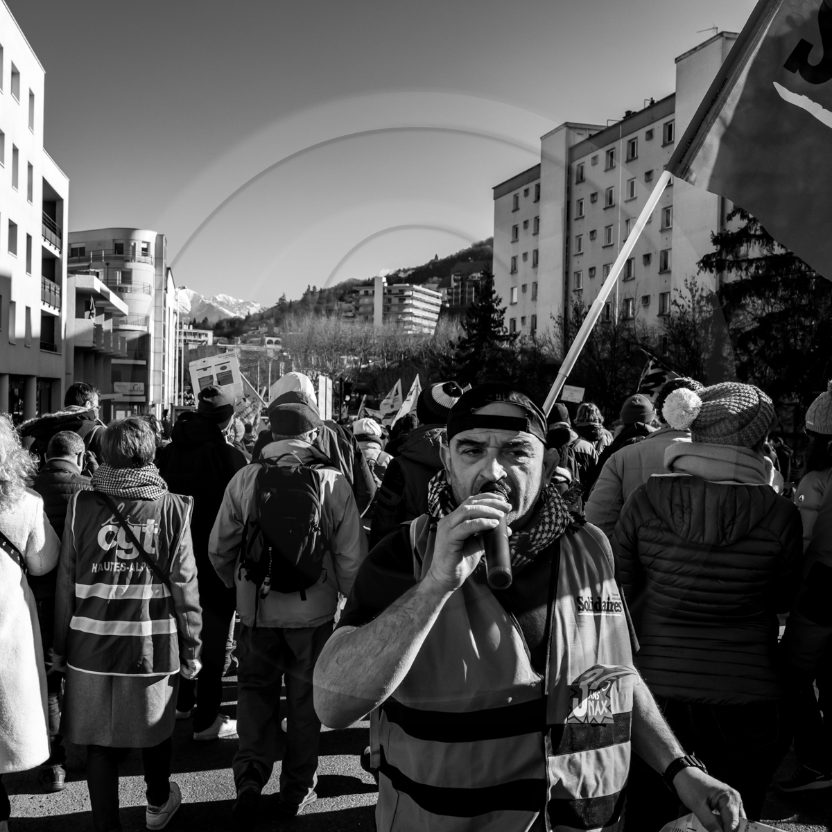 31 janvier 2023 : Manifestation contre la réforme des retraites. Plus de 4000 personnes dans les rues de Gap (Hautes-Alpes).