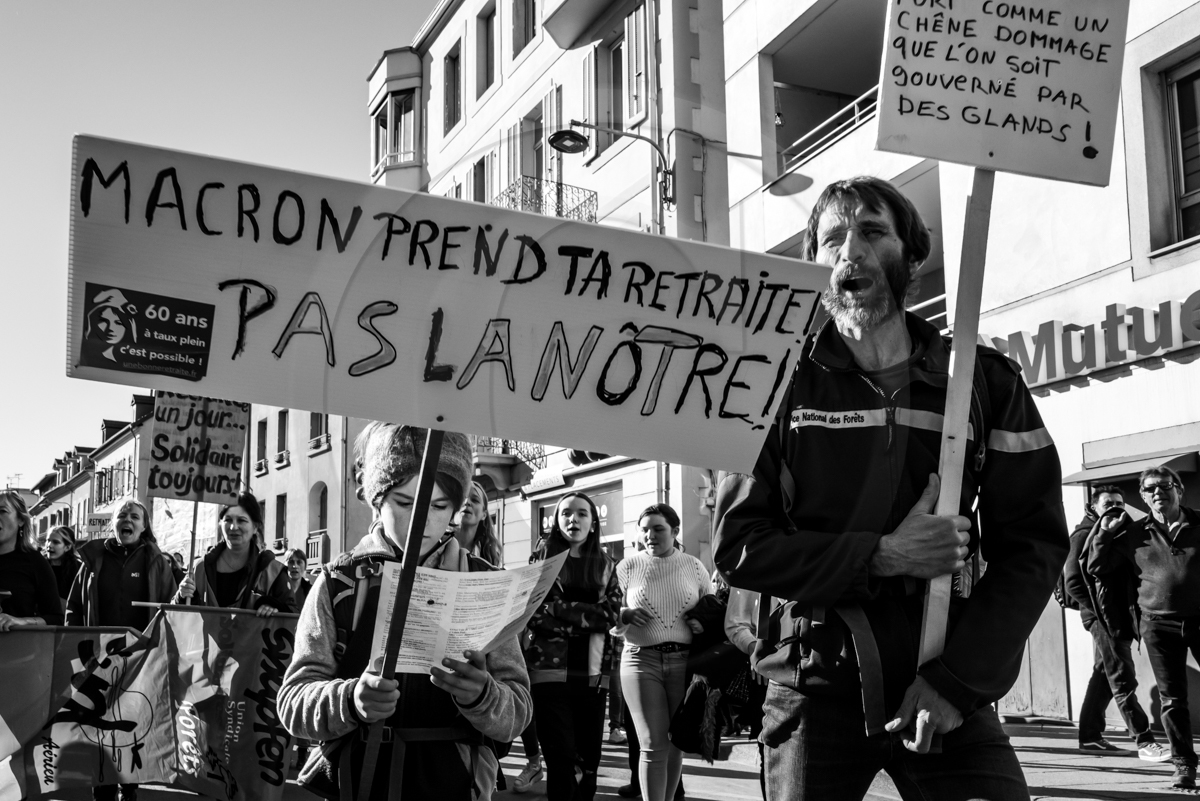 11 février 2023 : Manifestation contre la réforme des retraites à Gap (Hautes-Alpes)