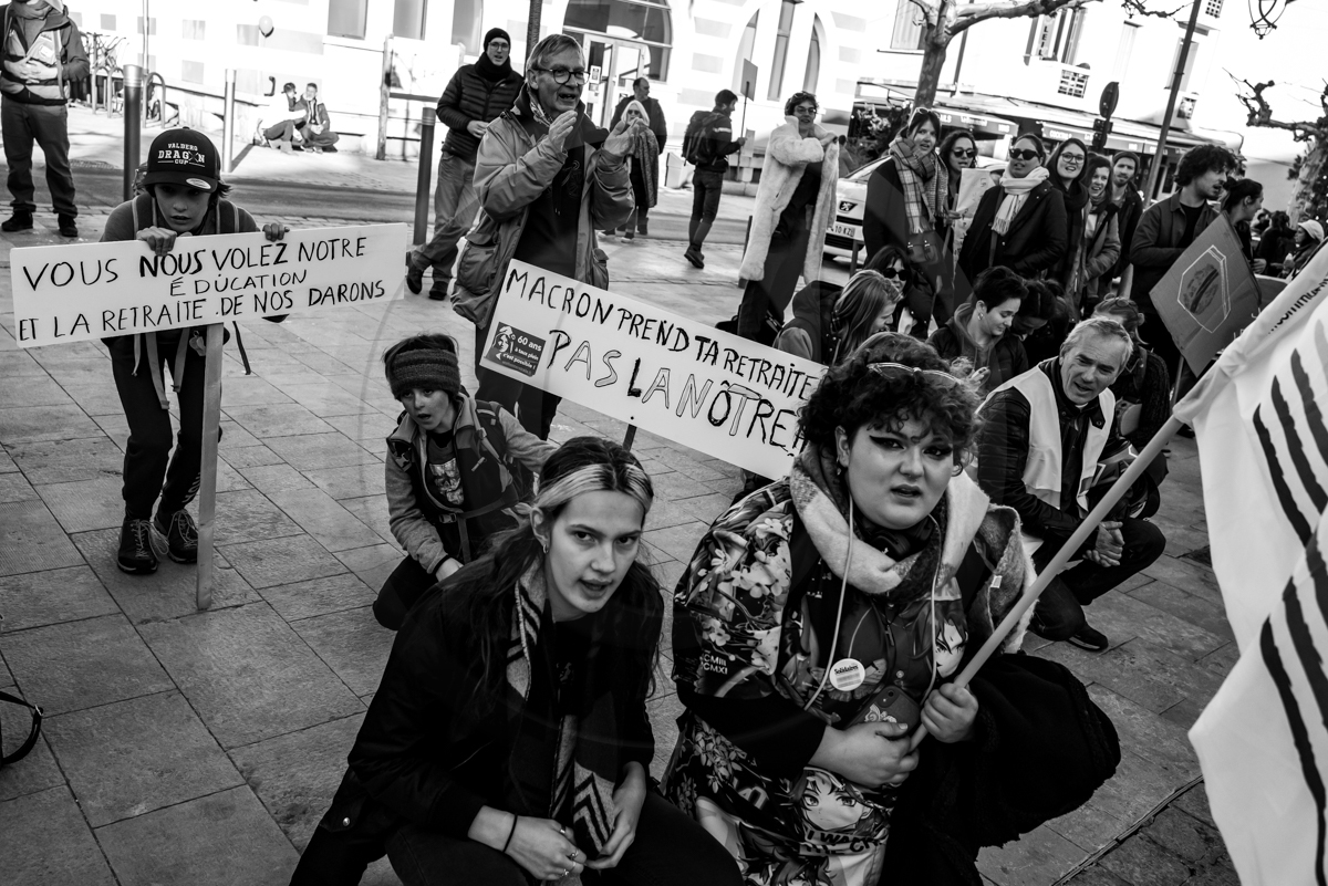 11 février 2023 : Manifestation contre la réforme des retraites à Gap (Hautes-Alpes)