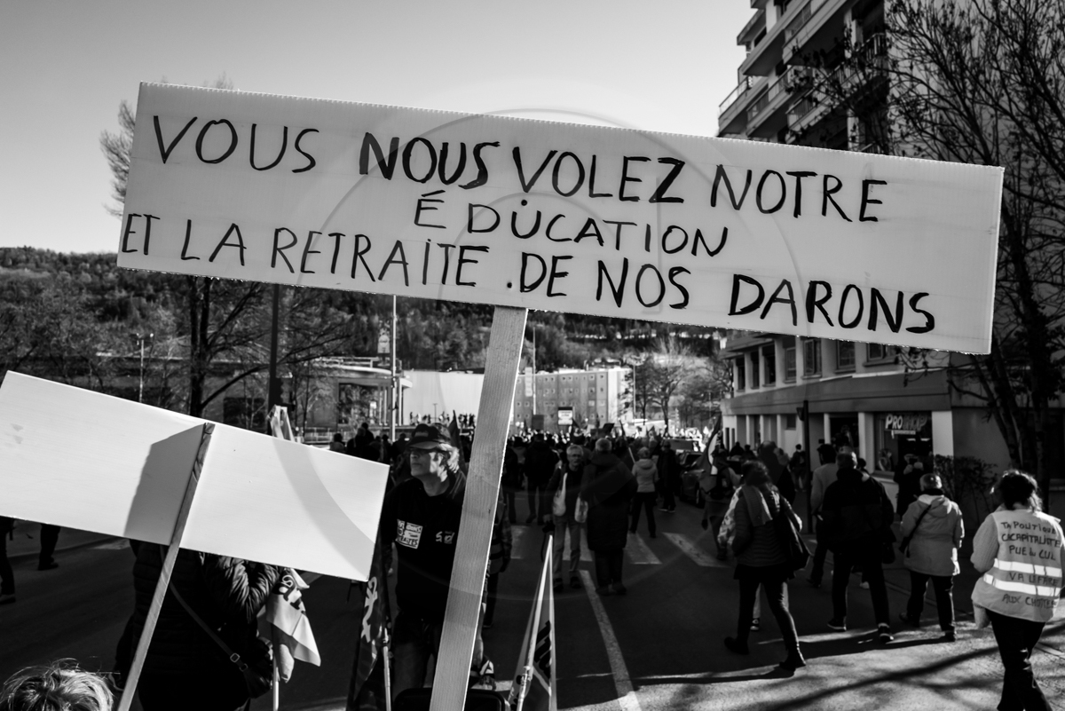 11 février 2023 : Manifestation contre la réforme des retraites à Gap (Hautes-Alpes)