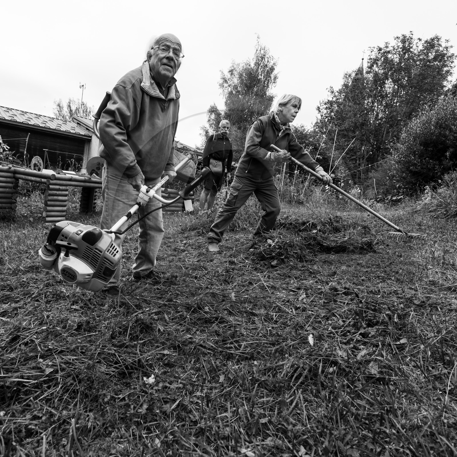 21 août 2019 : installation d'une oeuvre en bois flotté
