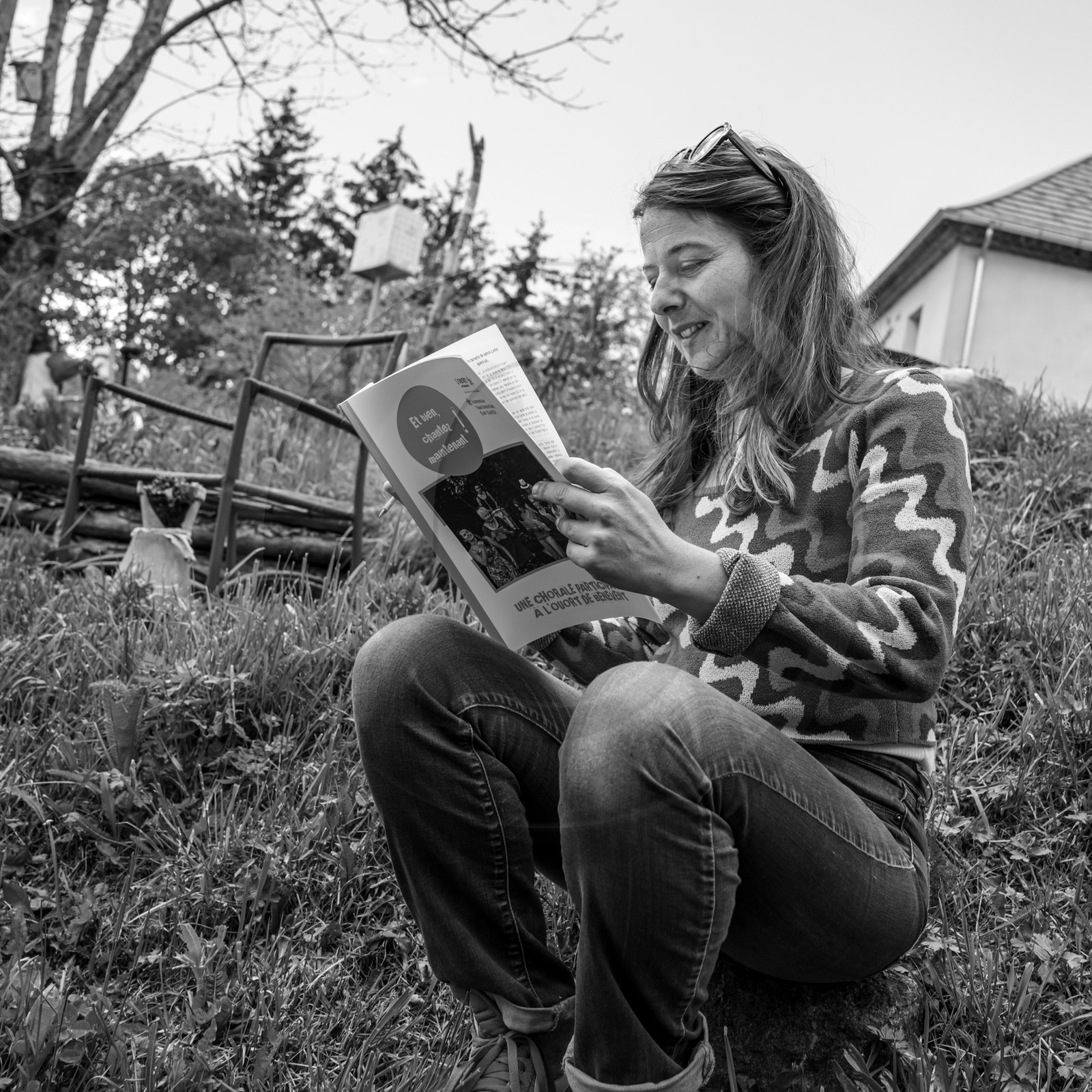 08 mai 2024 : Jeanne Alcaraz, cheffe de choeur, de retour à l'Ouort après la belle aventure 2023 où elle avait animé une chorale participative.