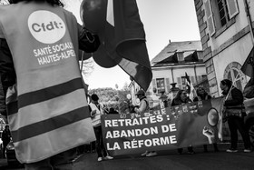 11 février 2023 : Manifestation contre la réforme des retraites à Gap (Hautes-Alpes)