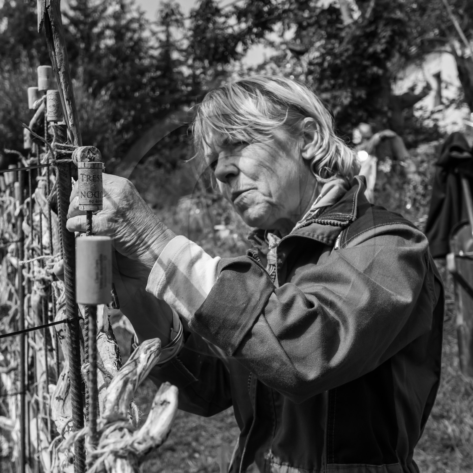 21 août 2019 : installation d'une oeuvre en bois flotté