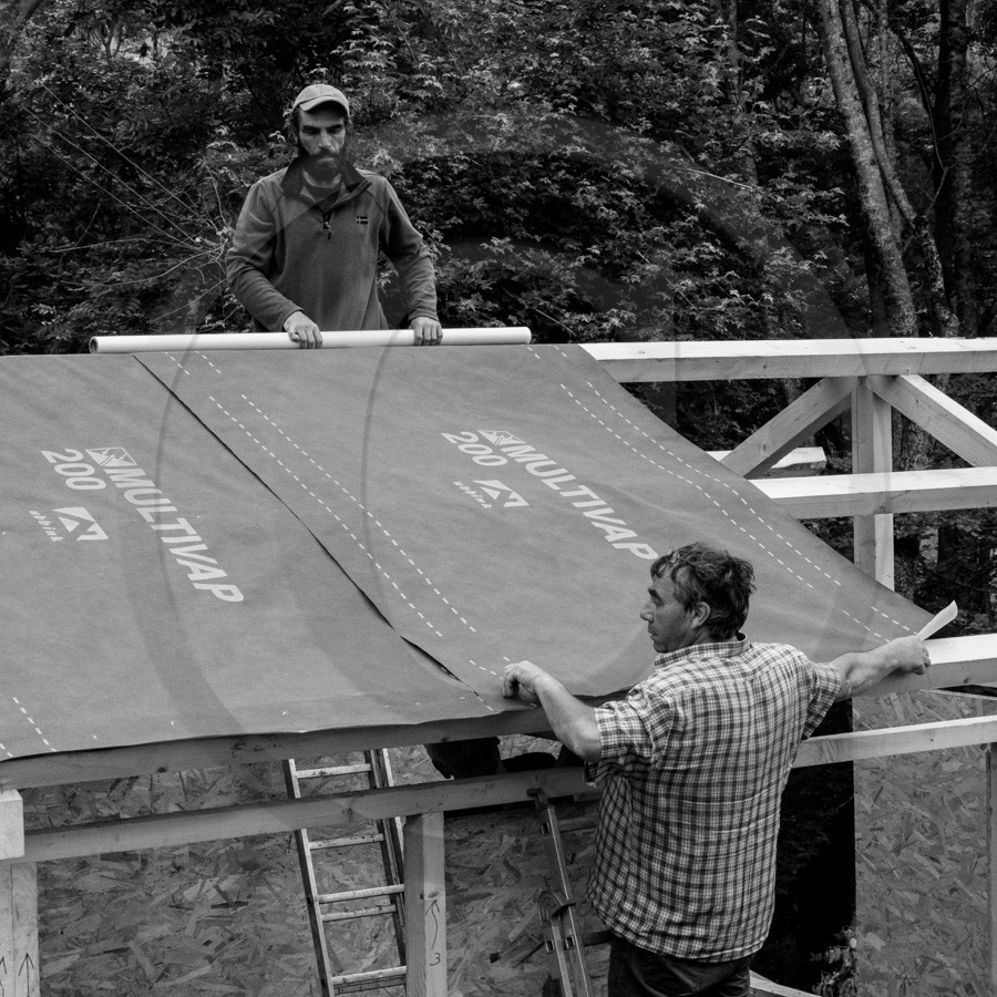 Installation de la cabane