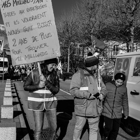 31 janvier 2023 : Manifestation contre la réforme des retraites. Plus de 4000 personnes dans les rues de Gap (Hautes-Alpes).