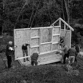 Installation de la cabane