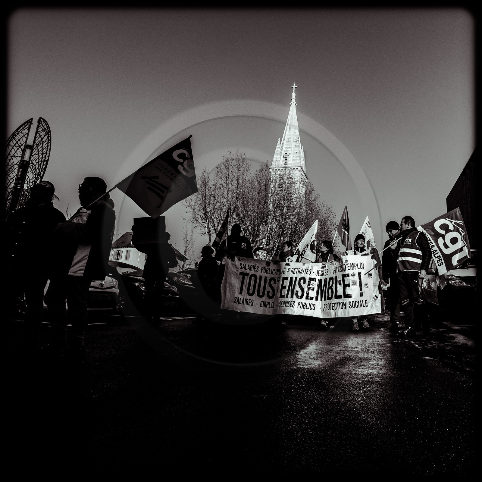 Manifestation à Gap le 12 décembre 2019.