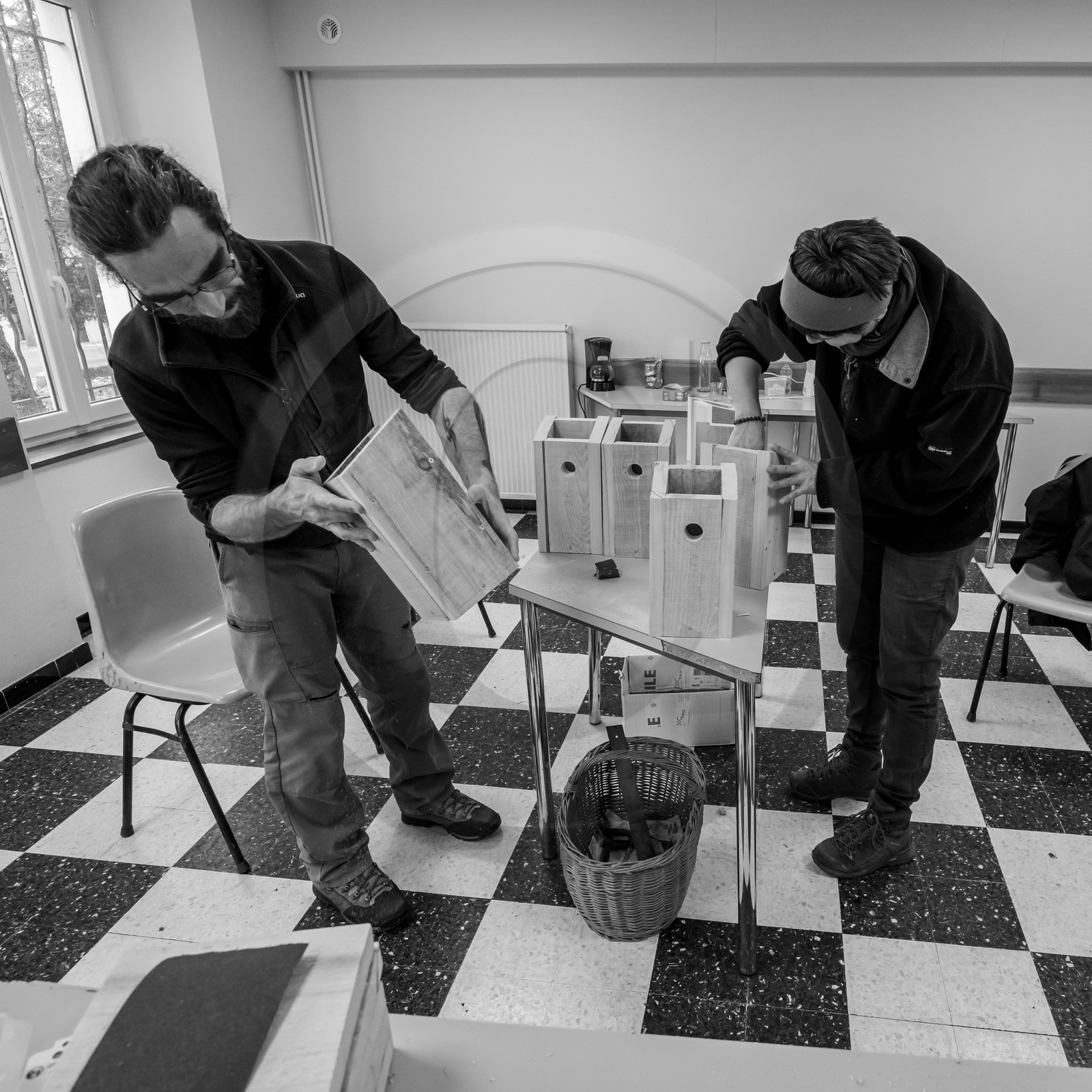 09 janvier 2019 : la fabrication des nichoirs