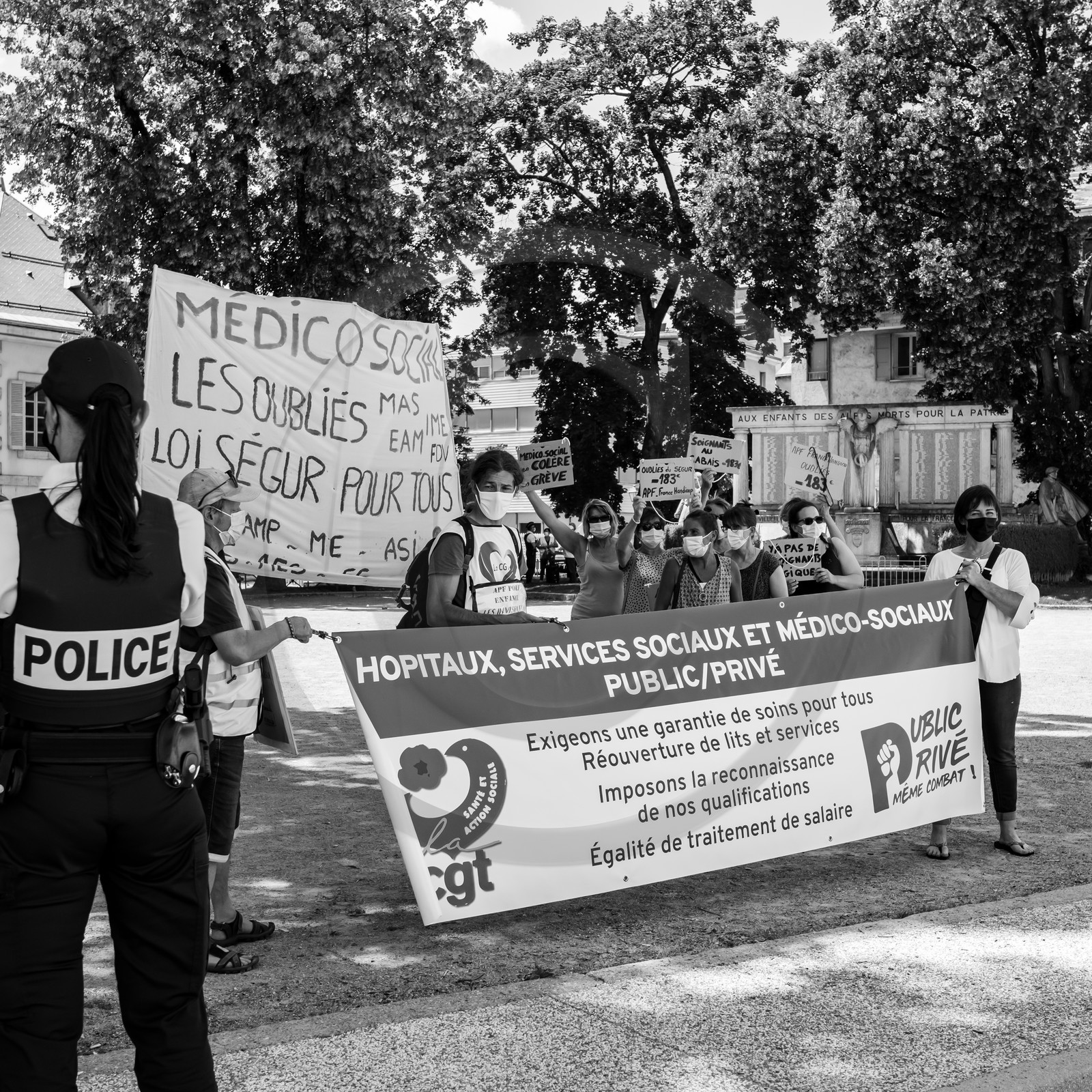 15 juin 2021 à Gap (Hautes-Alpes) : Manifestation des soignants oubliés du Ségur de la santé.