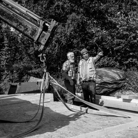 L'installation de la cabane