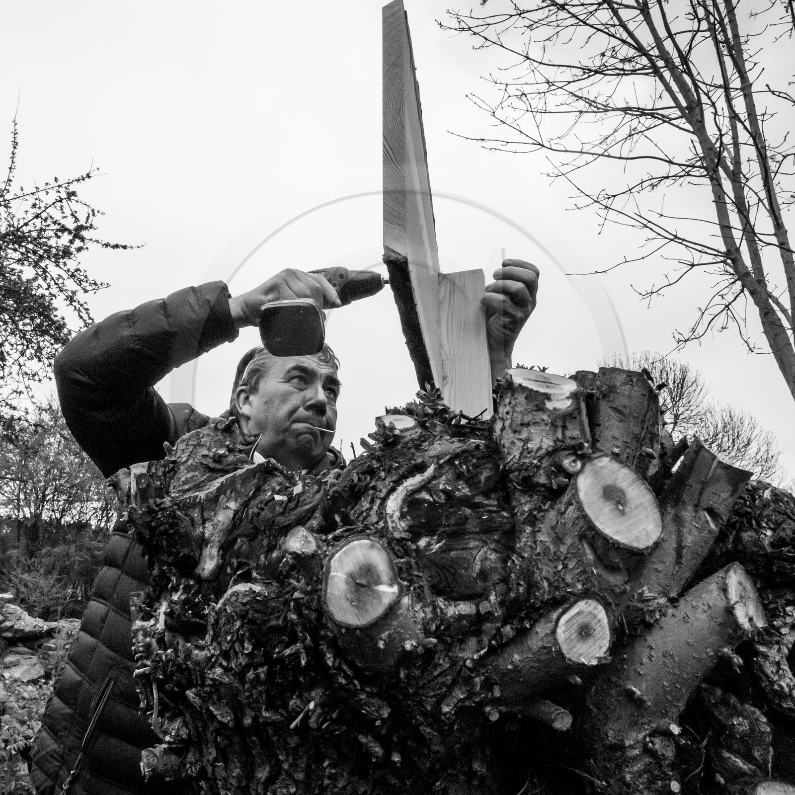 Pose de la pancarte du terrain - 26 04 2017