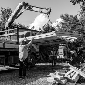 L'installation de la cabane
