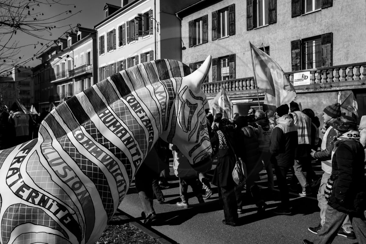 31 janvier 2023 : Manifestation contre la réforme des retraites. Plus de 4000 personnes dans les rues de Gap (Hautes-Alpes).