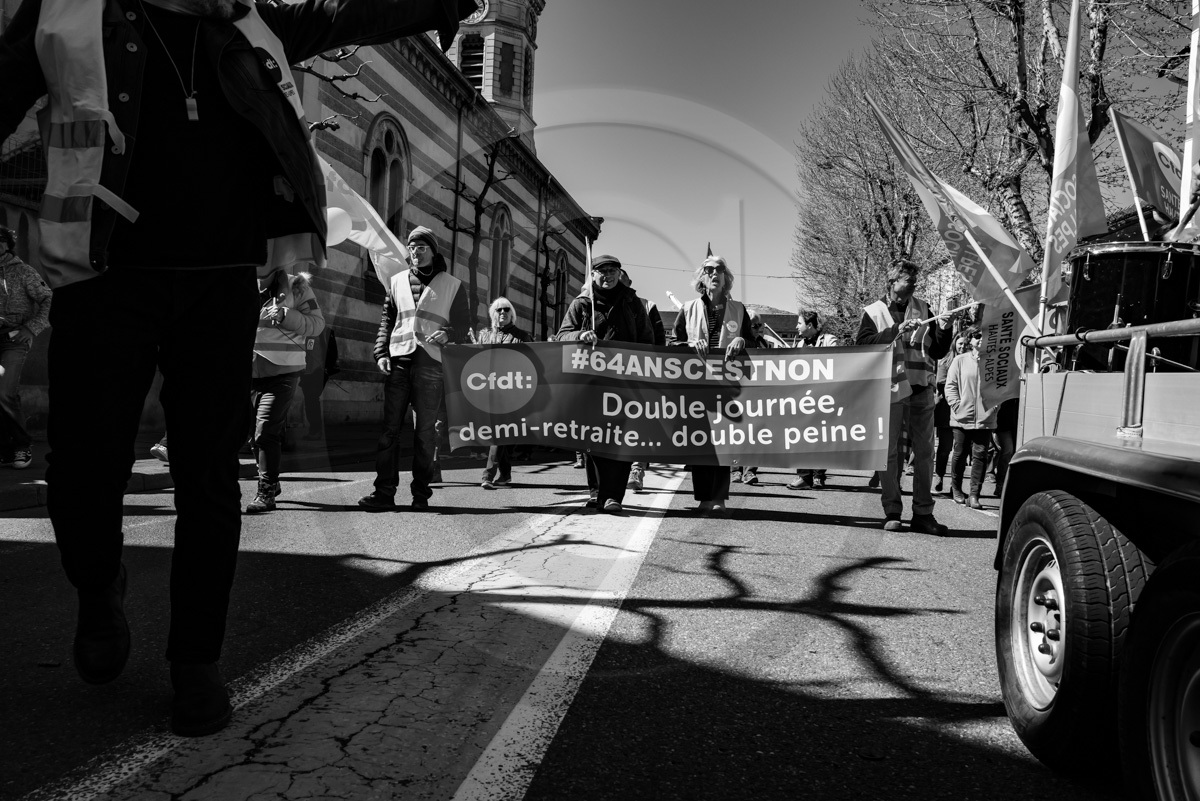 13 avril 2023 : Manifestation contre la réforme des retraites à Gap