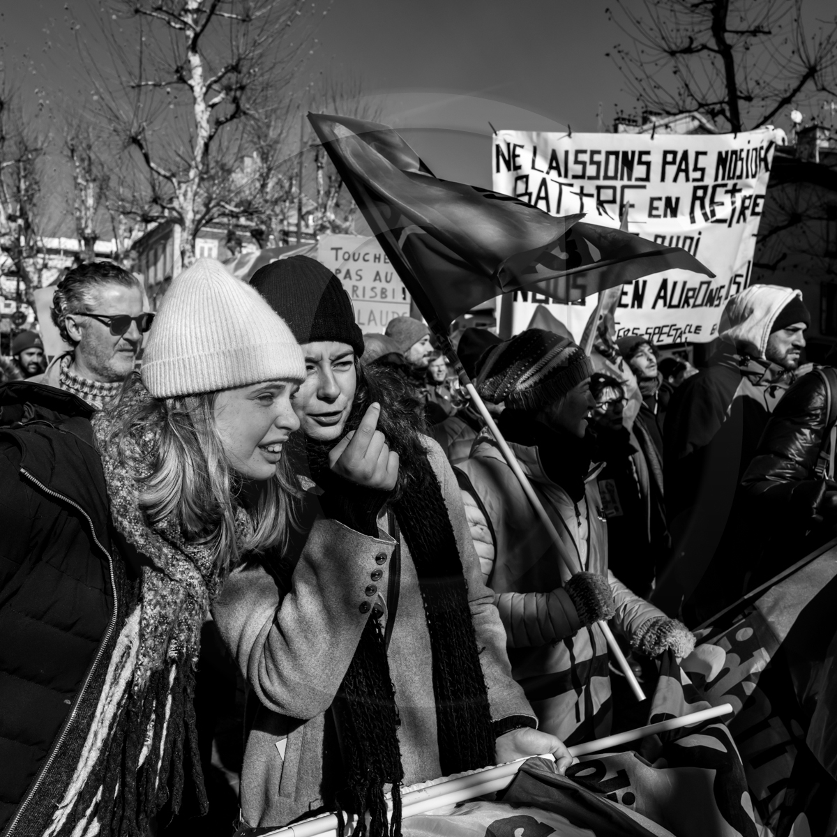 31 janvier 2023 : Manifestation contre la réforme des retraites. Plus de 4000 personnes dans les rues de Gap (Hautes-Alpes).