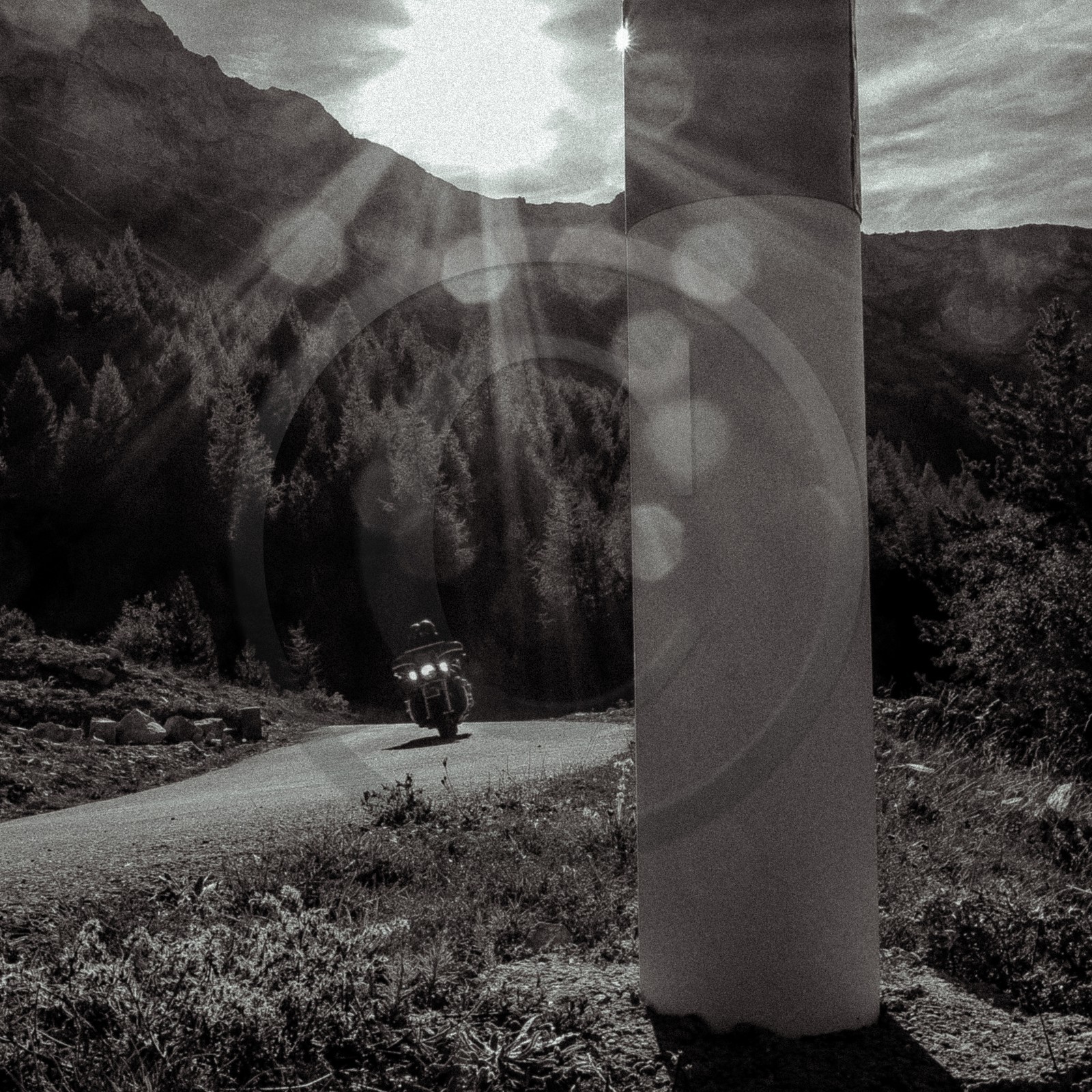 Motards au Col du Noyer