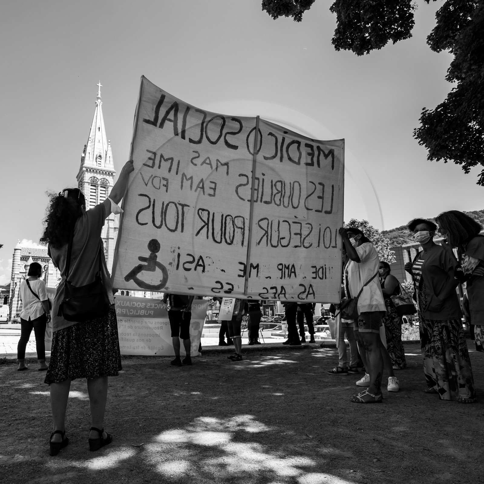 15 juin 2021 à Gap (Hautes-Alpes) : Manifestation des soignants oubliés du Ségur de la santé.
