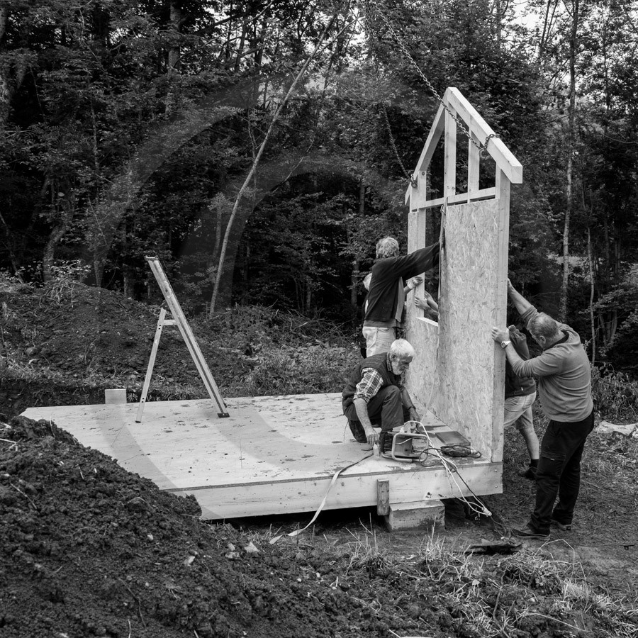 Installation de la cabane