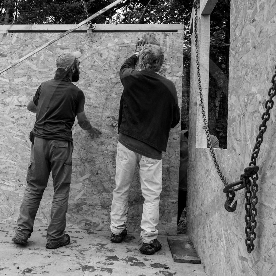 Installation de la cabane