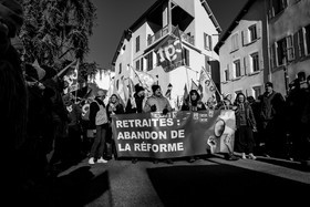 31 janvier 2023 : Manifestation contre la réforme des retraites. Plus de 4000 personnes dans les rues de Gap (Hautes-Alpes).