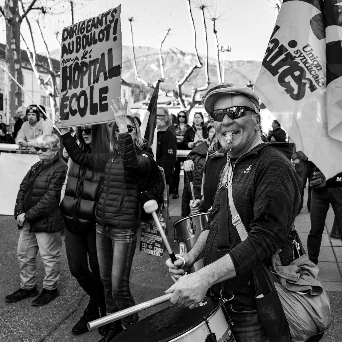 16 février 2023 : Manifestation contre la réforme des retraites à Gap (Hautes-Alpes)