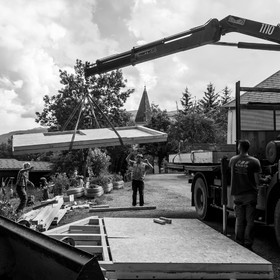 L'installation de la cabane